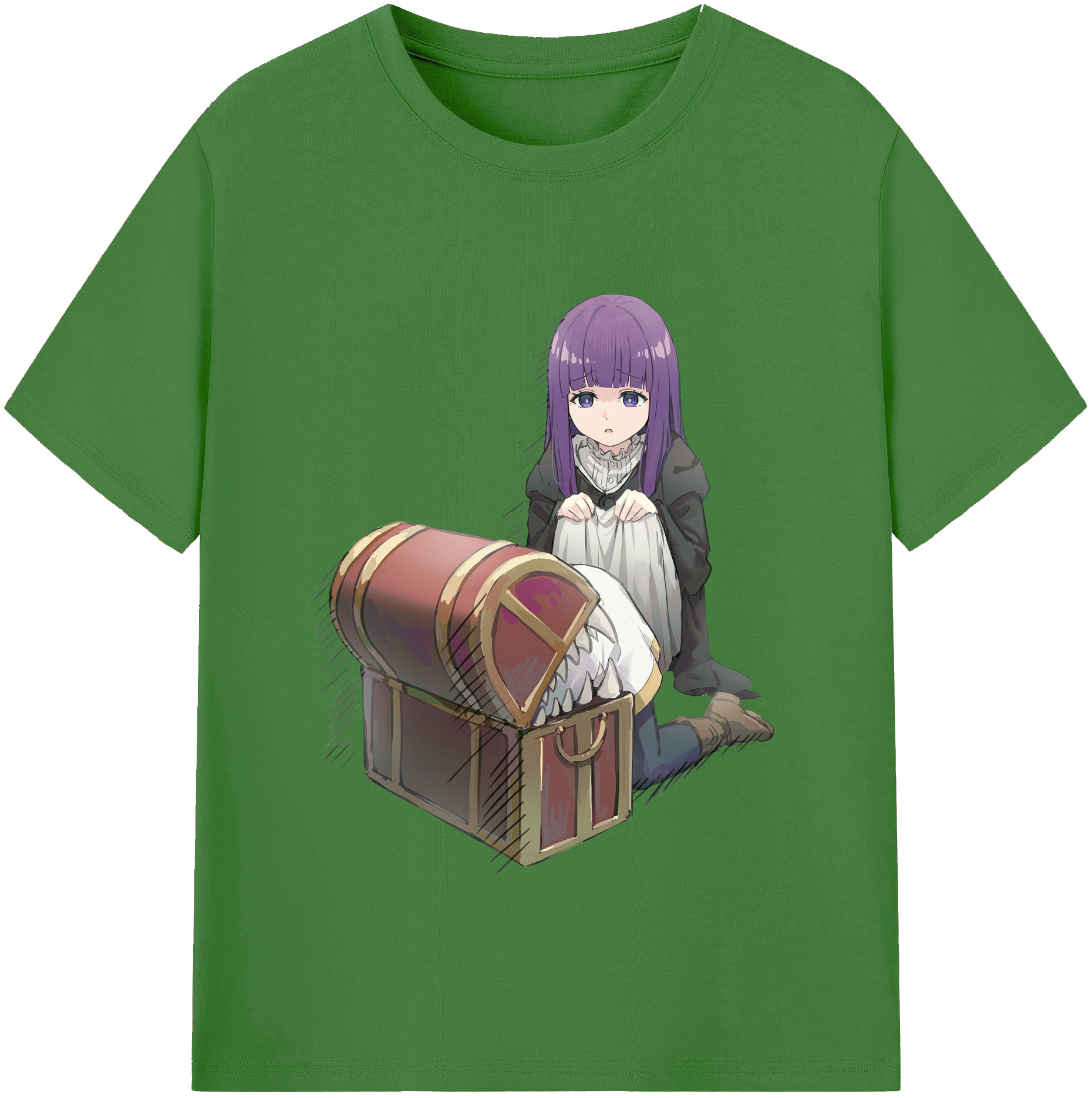 （画像用） 葬送のフリーレン Frieren レディースカジュアルプリントTシャツ（綿100％）
